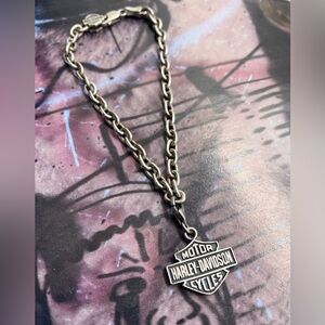 Harley-Davidson Sterling Silver Charm Chain Bracelet